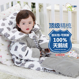 婴儿睡袋幼儿童防踢被0-3-6-12个月睡衣珊瑚绒宝宝睡袋秋冬季加厚