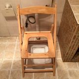 便凳老全柏实木折叠移动坐便器 人坐便椅子孕妇厕所椅洗澡凳便櫈