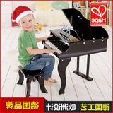 德国hape木质儿童钢琴玩具 早教启蒙乐器三角小钢琴 宝宝生日礼物