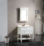 美式实木浴室柜 现代简约 卫浴柜组合 落地式 橡木 大理石 卫生间