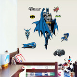 蝙蝠侠卡通立体墙贴画儿童房间男孩卧室床头客厅背景墙面装饰贴纸