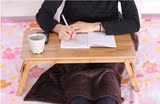 平板实木质床上用笔记本电脑桌儿童写字桌书桌可折叠便携式小桌子