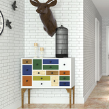 凹凸3D立体中式仿砖纹墙纸 店面装修砖块壁纸客厅满铺无纺布墙纸