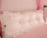 韩版全棉公主蕾丝床头大靠背双人情侣纯棉长靠枕沙发软包靠垫抱枕