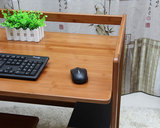 合办公桌 实木书桌调节学习桌子写字台竹玲珑楠竹台式电脑桌椅组