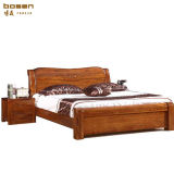 榆木床新款全实木1.8米双人床厚重雕花现代婚床老榆木卧室家具