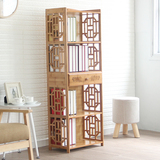 沁欣 简易书柜实木书架简约现代中式储物柜书橱小柜子自由组合