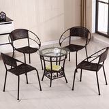 P7F椅三件套组合阳台户外休闲洽谈会客咖啡厅桌椅藤椅茶几箩筐