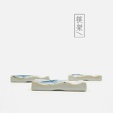 日式和风陶瓷筷架/筷托 筷子托 创意家居餐具 3色 手绘古朴风