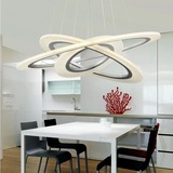 艺术餐吊灯 创意个性空心圆环形亚克力吊灯大厅现代三环工程灯