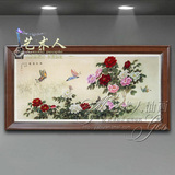 艺术人纯手绘油画装饰画餐厅客厅卧室高档现代中式牡丹花卉mdh23