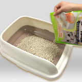 日本原装进口沸石猫砂4L大颗粒0粉尘GAINES/佳乐滋双层猫砂盆专用