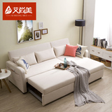 小户型布艺沙发床 现代简约客厅布艺沙发多功能储物1.8米可折叠