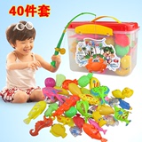 益智儿童钓鱼玩具套装 磁性 公园广场戏水小猫钓鱼磁铁玩具 塑料