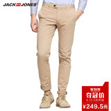 JackJones杰克琼斯含莱卡棉质修身青年男夏装休闲裤E|216114005