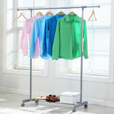 不锈钢晾衣架落地伸缩升降 室内单杆式简易挂衣架 可移动晒衣架