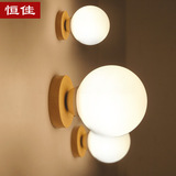 简约创意实木吸顶灯 温馨中式日式客厅玄关阳台过道走廊LED木灯具