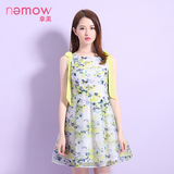 Nemow/拿美南梦 2016夏季专柜新款印花无袖收腰连衣裙A6K135
