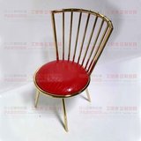 时尚餐桌椅个性书椅形象椅设计师家具定制不锈钢香槟金椅子创意椅