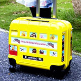 16寸男女儿童拉杆箱cuties可爱巴士汽车行李箱子万向轮可坐骑书包