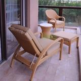 户外阳台创意桌椅三件套休闲懒人躺椅藤编花园酒店可调节沙发椅子