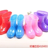 爆款儿童韩版米奇熊大印花雨鞋男童防滑水鞋女孩子底筒软塑胶雨靴