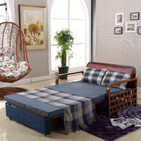 可折叠小户型双人沙发床 客厅卧室1.2米1.5米麻布沙发