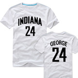 保罗乔治短袖T恤 步行者队24号短袖衫 篮球迷宽松t恤男女学生