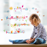 创意温馨可爱小鸟音乐符号墙贴纸卧室房间儿童墙面幼儿园教室布置