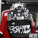 Adidas 香港代购 AJ9409 男女子字母花 涂鸦电脑层运动双肩背包邮