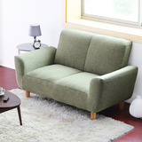日式户型书房卧室双人沙发咖啡厅可折叠情侣多功能沙发床布艺沙发