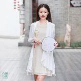 伶俐柠檬中国风女装20635原创设计衬衫汉服元素中长款薄款文艺范