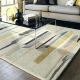 欧式简约现代抽象条纹传统工艺地毯客厅茶几卧室床边地毯定制满铺