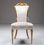 新古典实木椅简约家具后现代休闲椅欧式靠背椅时尚布艺餐椅定制