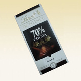 法国原装 进口代购巧克力 瑞士莲/Lindt 70%可可 纯黑巧克力100g