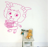 包邮墙贴美羊羊儿童房间现代装饰风格卡通动漫平面墙贴画不干胶