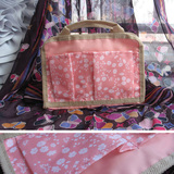 包邮特价 出口日本迷你粉色小花包中包手提化妆包整理收纳包