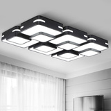 现代简约长方形客厅灯大气创意LED大厅吸顶灯时尚个性调光卧室灯