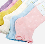 孕妇袜夏薄透气月子袜子纯棉松口中筒花边产妇竹纤维宽口女堆堆袜