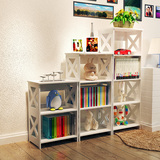 简易书架置物架客厅落地多层收纳架卧室学生儿童组合书柜现代简约