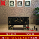 新中式彩绘玄关柜门厅柜现代中式古典装饰柜会所别墅禅意家具定制