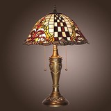 蒂凡尼欧式复古手工玻璃灯具餐厅酒吧卧室床头柜装饰出口台灯