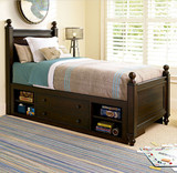 美式儿童床定做 美式乡村单人床1.2米床1.35米床环保实木家具定制