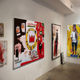 美国表现主义Basquiat疯狂街头现代艺术抽象涂鸦酒吧大尺寸装饰画