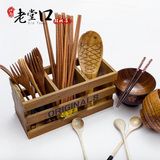 韩国文具ZAKKA风原木质笔筒收纳筒桌面收纳架厨房餐具架筷子筒盒