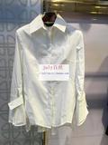 BAISI/百丝2016专柜正品 韩版白色时尚修身衬衣ADF601519