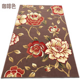 客厅茶几中式地毯 现代简约时尚大花朵 卧室床边长方形地垫 家用