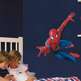 蜘蛛侠卡通儿童房墙贴纸 厂家批发特大号 环保可移除3D立体效果