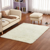 长毛玫红地毯可水洗丝毛客厅卧室茶几床边地毯可定做满铺超