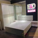 双人床1.8米高箱床储物床气动床气压床成人床板式床简约现代衣柜